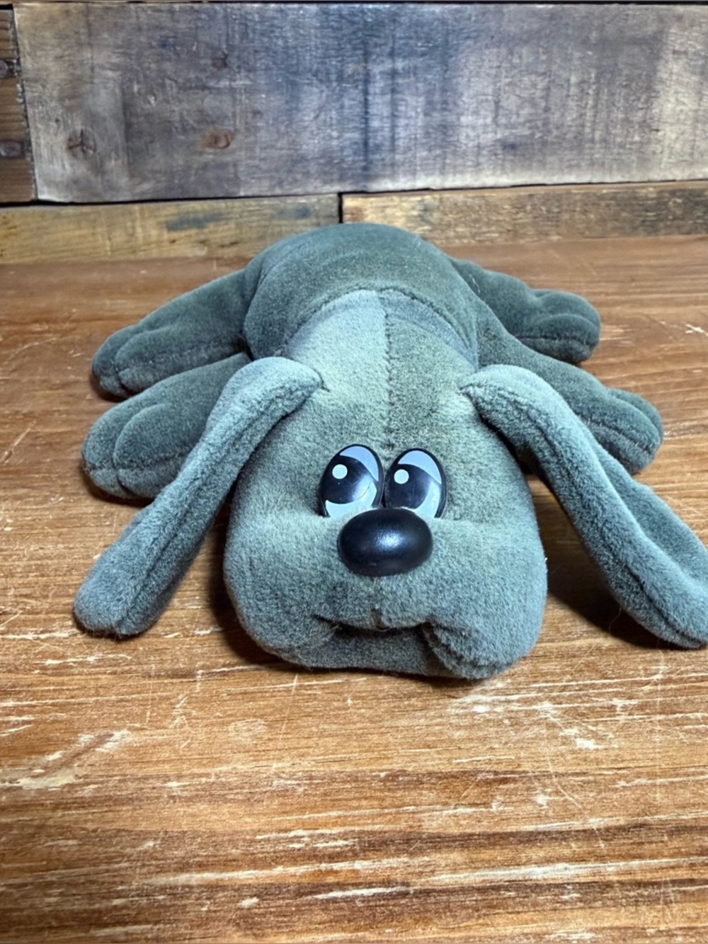 Vintage Pound Puppy Plush Gray Dog 1985 Tonka Stuffed Animal